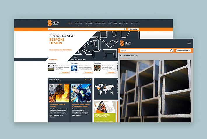 British Steel responsive Web design Doncaster