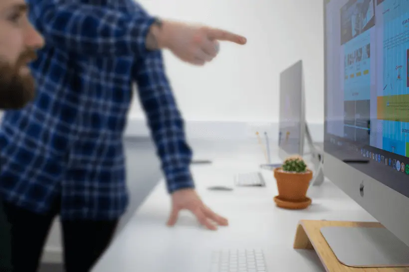 Website wireframe being created